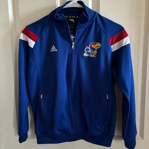 Adidas University of Kansas Youth Blue Track Jacket